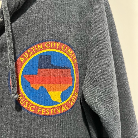 Aviator Nation Austin City Limits ACL 2016 Gray Zip Hoodie Small Rainbow Stripe - Picture 3 of 6